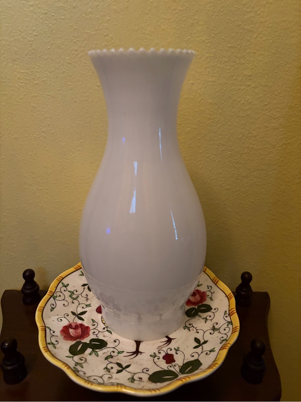Vintage Milk Glass Oil Lamp Chimney Replacement